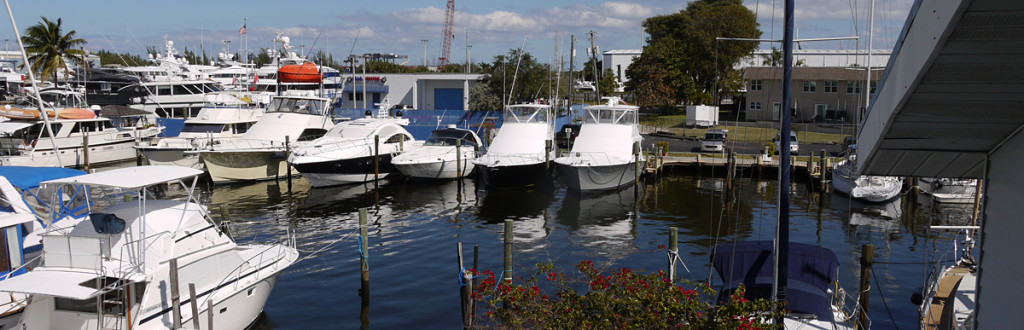 DIY marine services and live aboard are available, photo of marina in Ft Lauderdale 